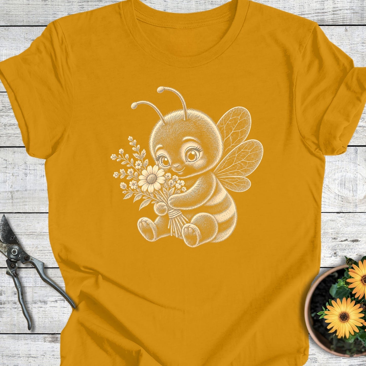 Bee with Flowers T-Shirt