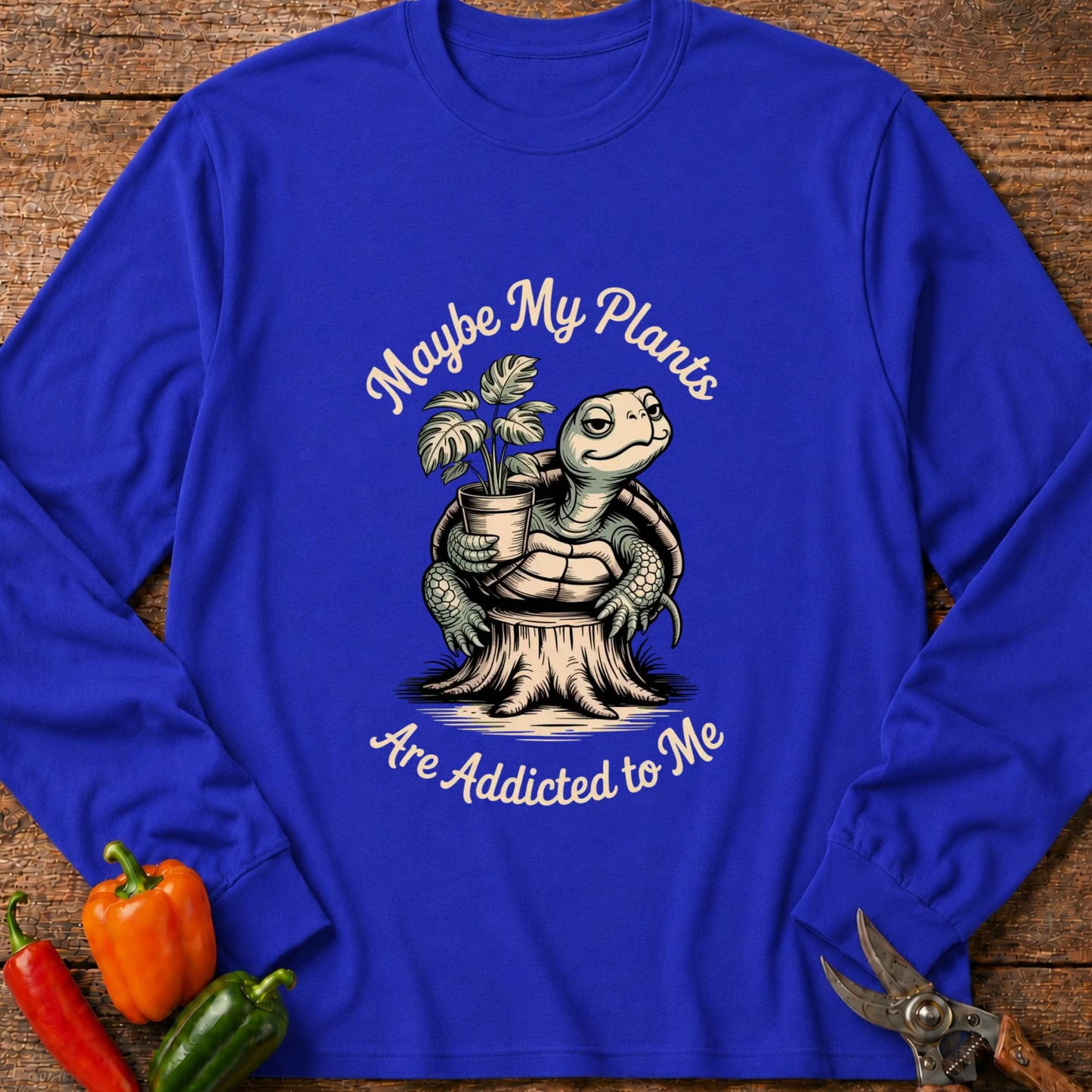 Printify Long Sleeve Royal / S Maybe My Plant Long Sleeve