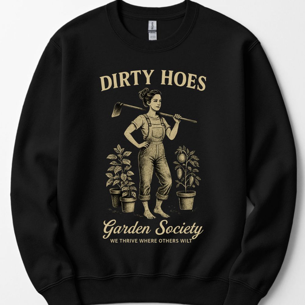 Printify Sweatshirt Black / S Dirty Hoes Sweatshirt