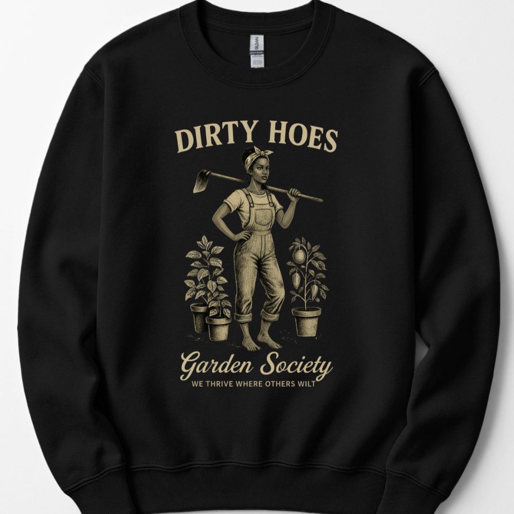 Printify Sweatshirt Black / S Dirty Hoes Sweatshirt V2