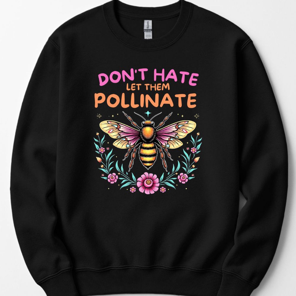 Printify Sweatshirt Black / S Don't Hate Sweatshirt