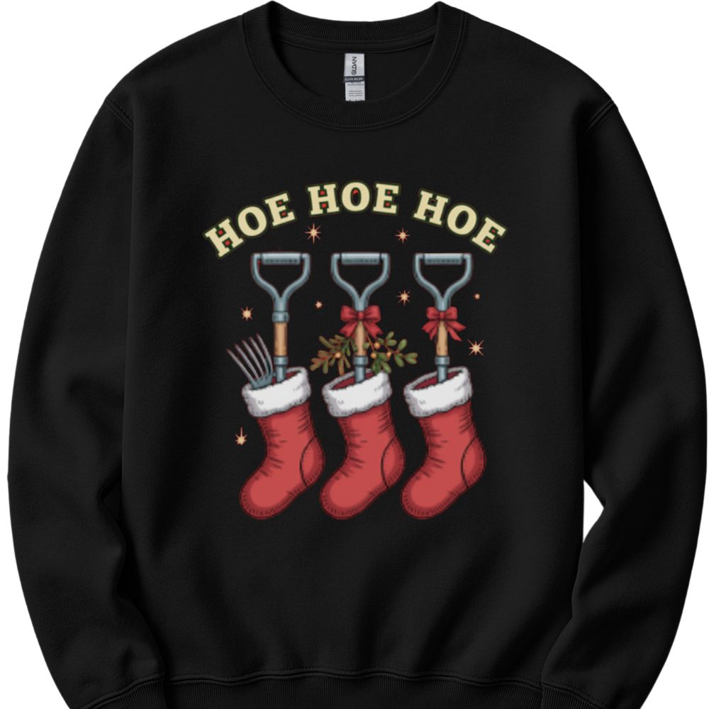 Printify Sweatshirt Black / S Hoe Hoe Hoe Sweatshirt