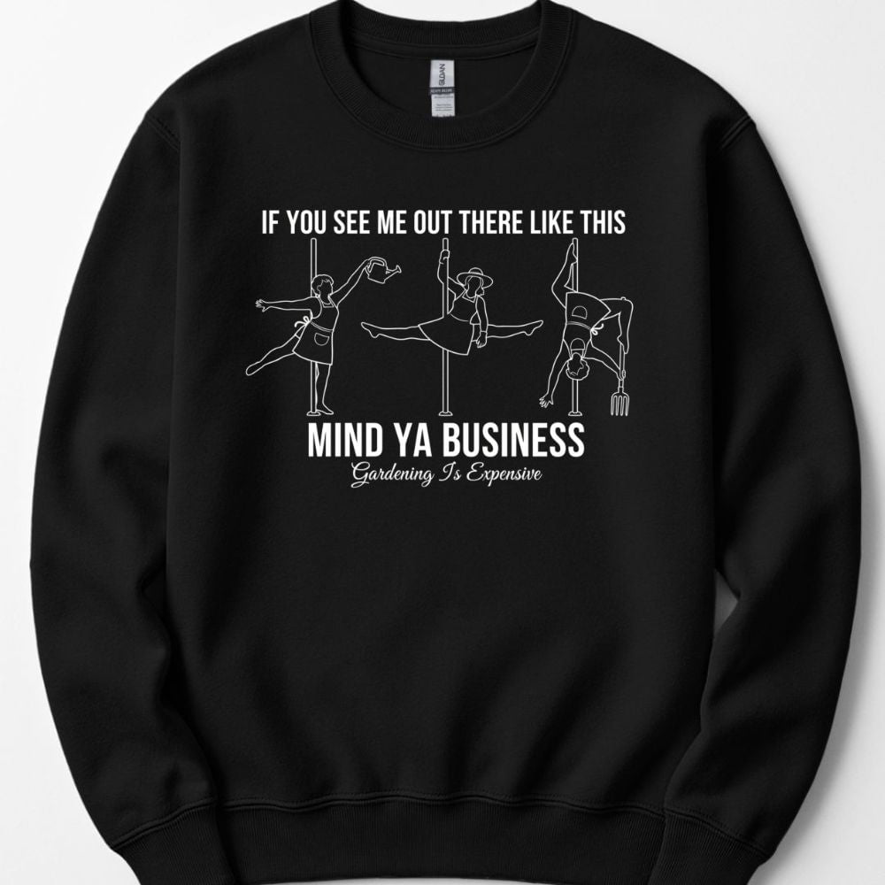 Printify Sweatshirt Black / S Mind Ya Business Sweatshirt