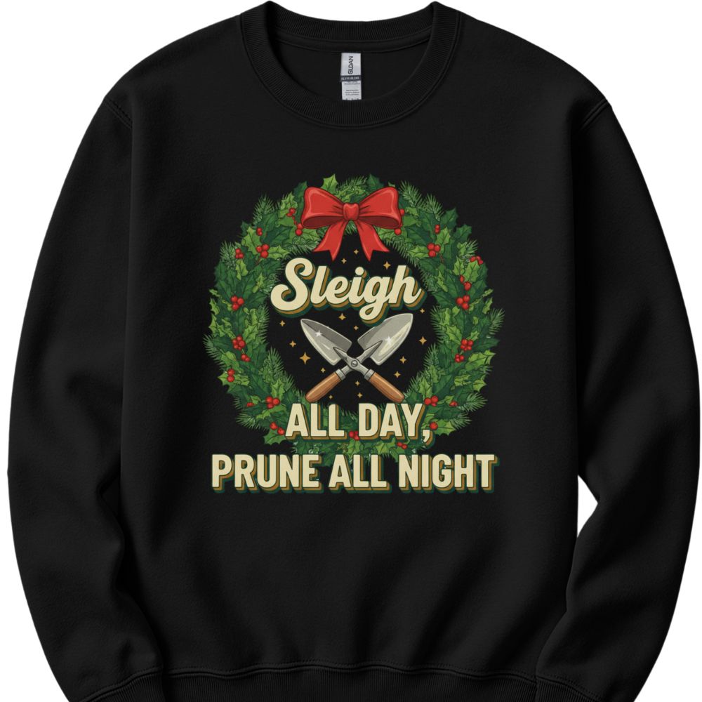 Printify Sweatshirt Black / S Sleigh All Day Sweatshirt