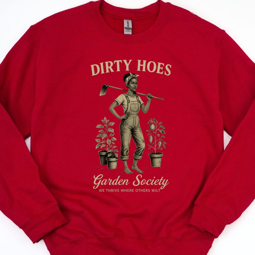 Printify Sweatshirt Cherry Red / S Dirty Hoes Sweatshirt V2