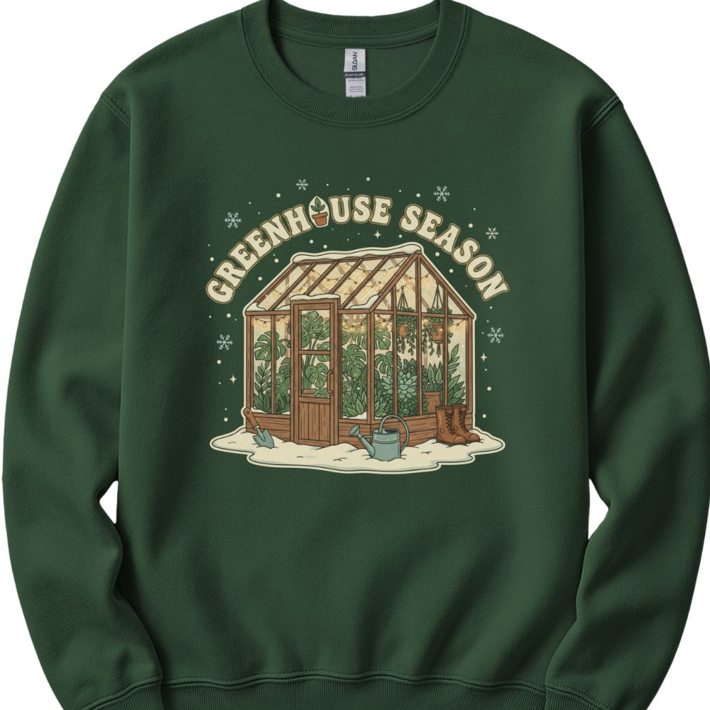 Printify Sweatshirt Forest Green / S Greenhouse Season