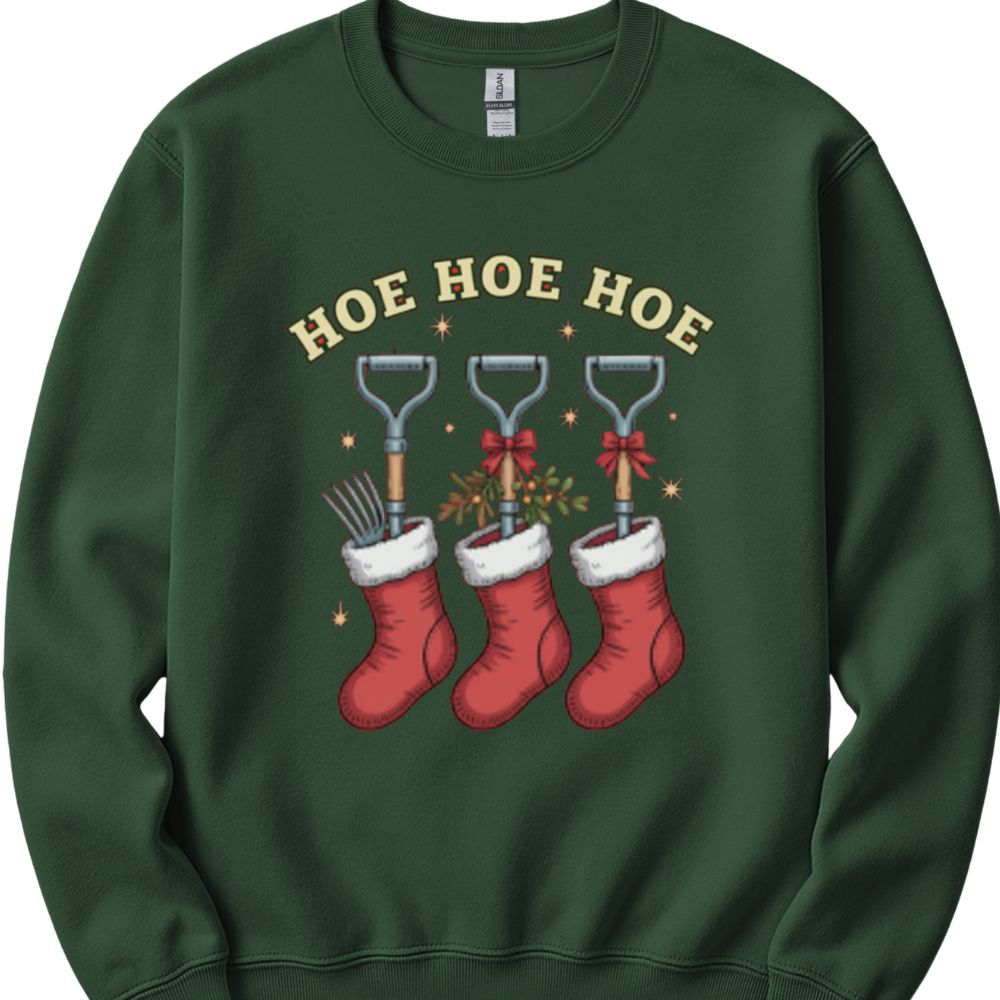 Printify Sweatshirt Forest Green / S Hoe Hoe Hoe Sweatshirt