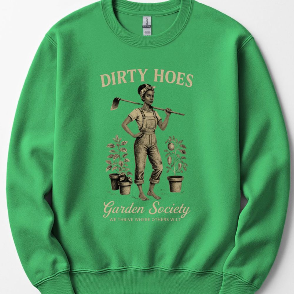 Printify Sweatshirt Irish Green / S Dirty Hoes Sweatshirt V2