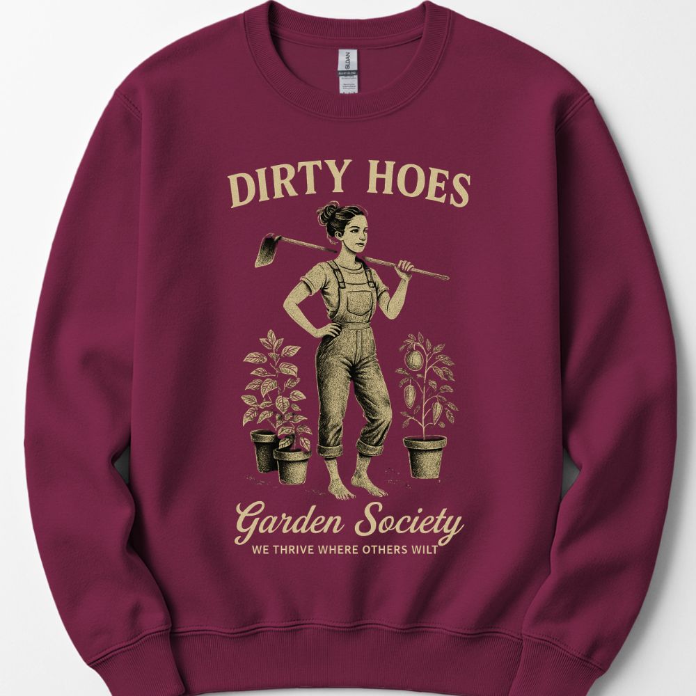 Printify Sweatshirt Maroon / S Dirty Hoes Sweatshirt