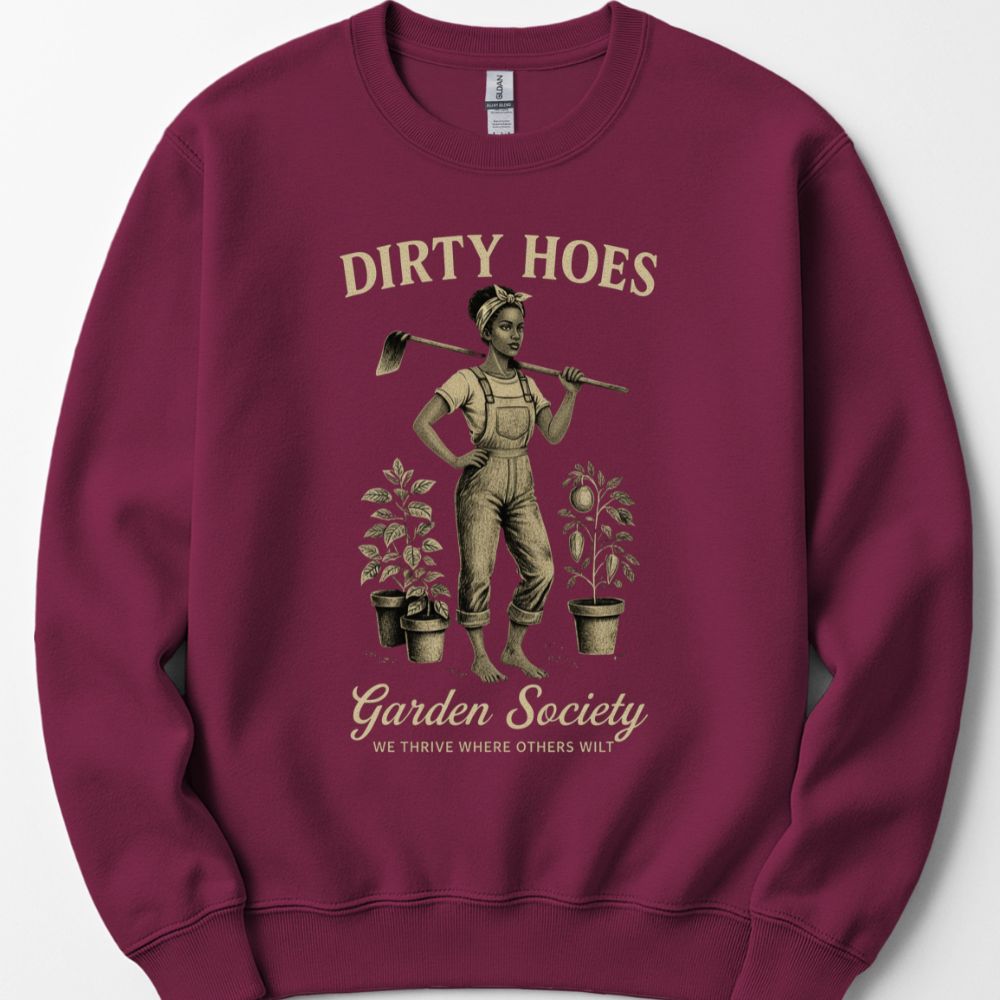 Printify Sweatshirt Maroon / S Dirty Hoes Sweatshirt V2
