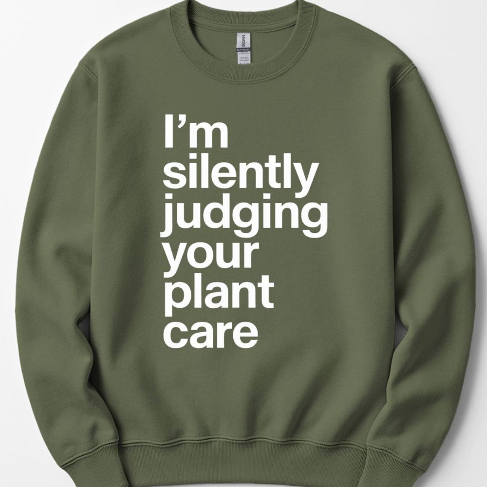 Printify Sweatshirt Military Green / S Silently Judging Sweatshirt