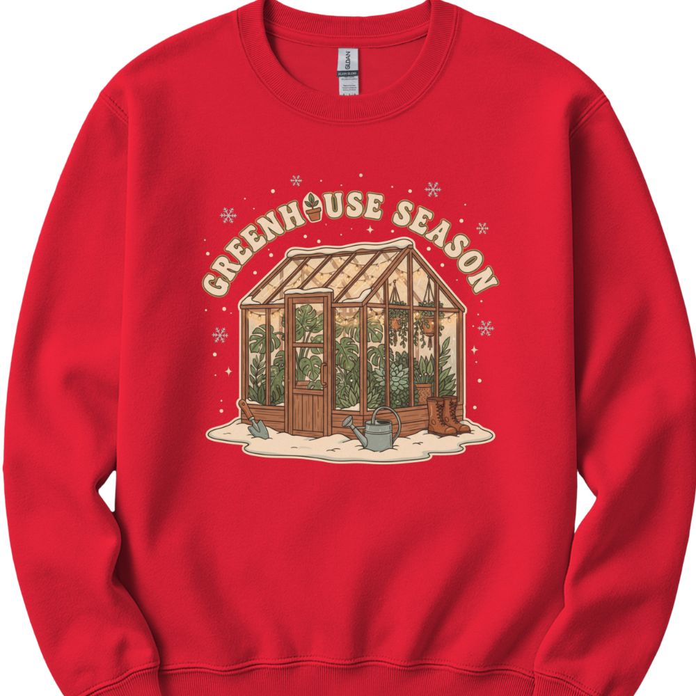 Printify Sweatshirt Red / S Greenhouse Season