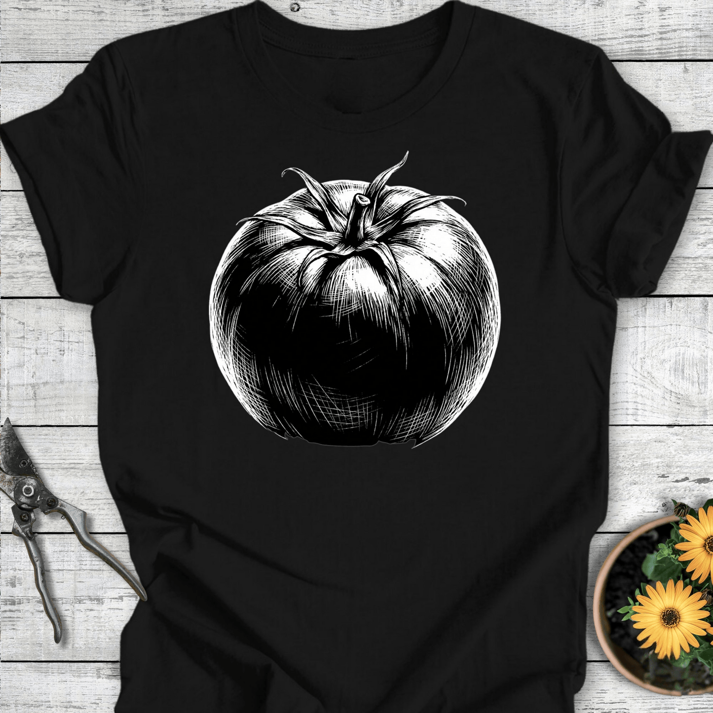 Printify T-Shirt Black / S Full Tomato T-Shirt