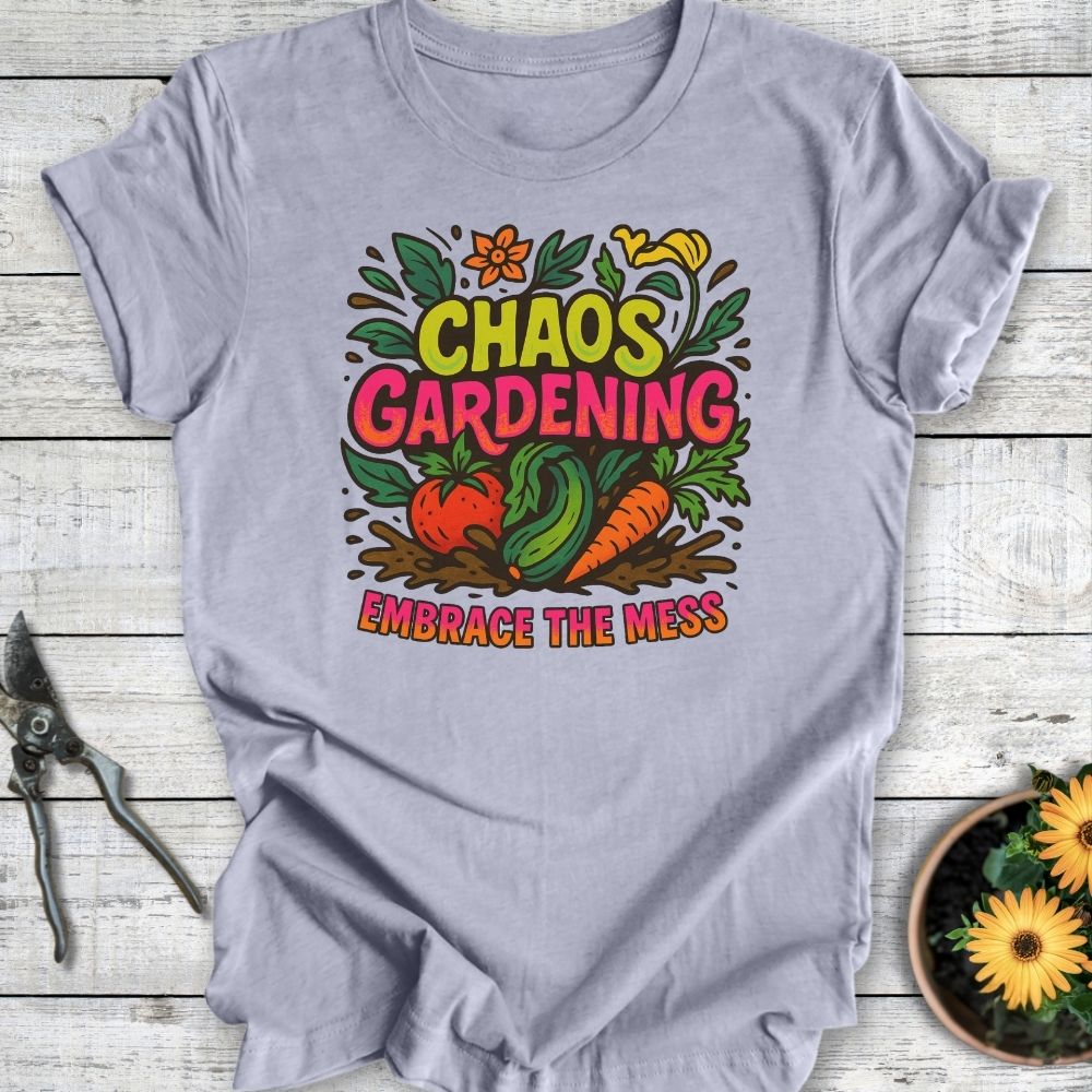 Printify T-Shirt Heather Blue / S Chaos Gardening