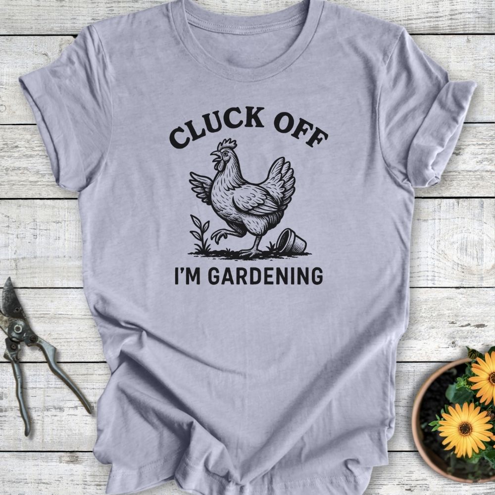 Printify T-Shirt Heather Blue / S Cluck Off
