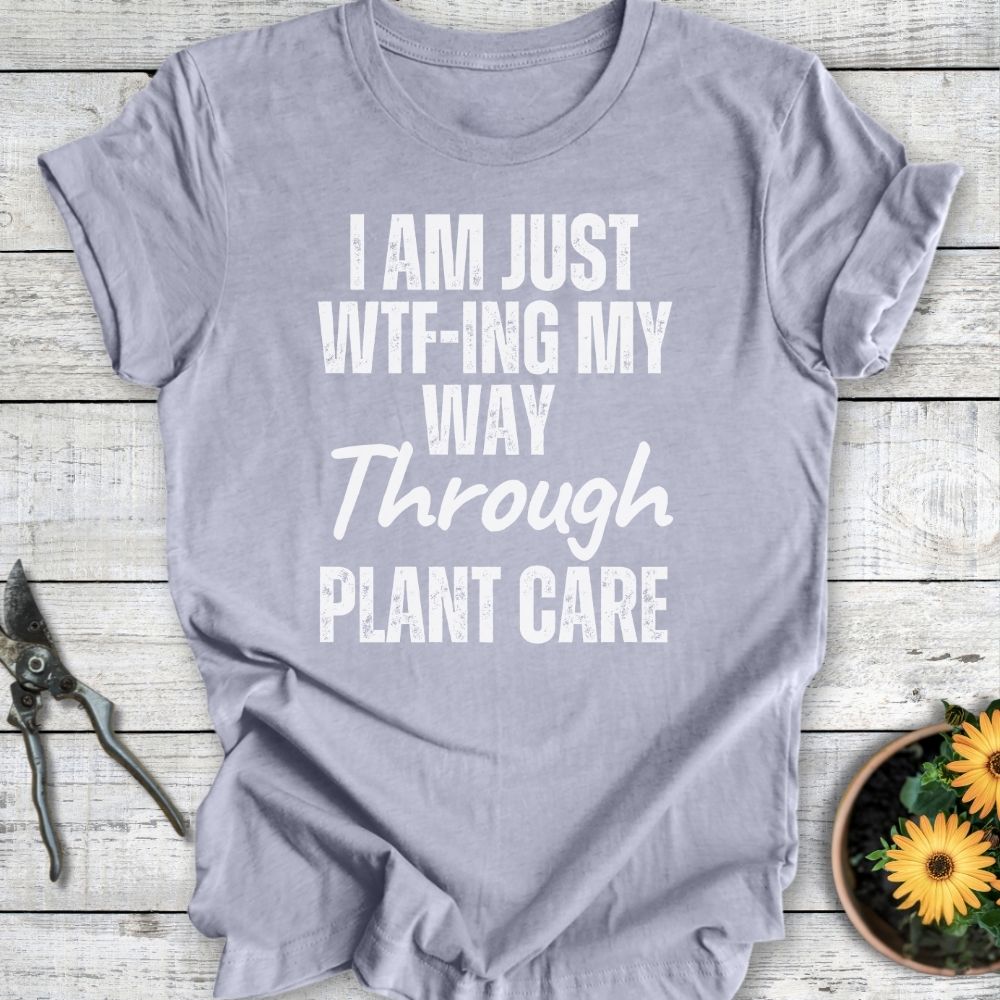 Printify T-Shirt Heather Blue / S WTF Plant Care
