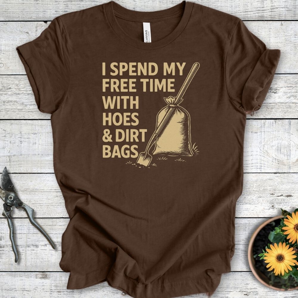 Printify T-Shirt Heather Brown / S Hoes & Dirt Bags