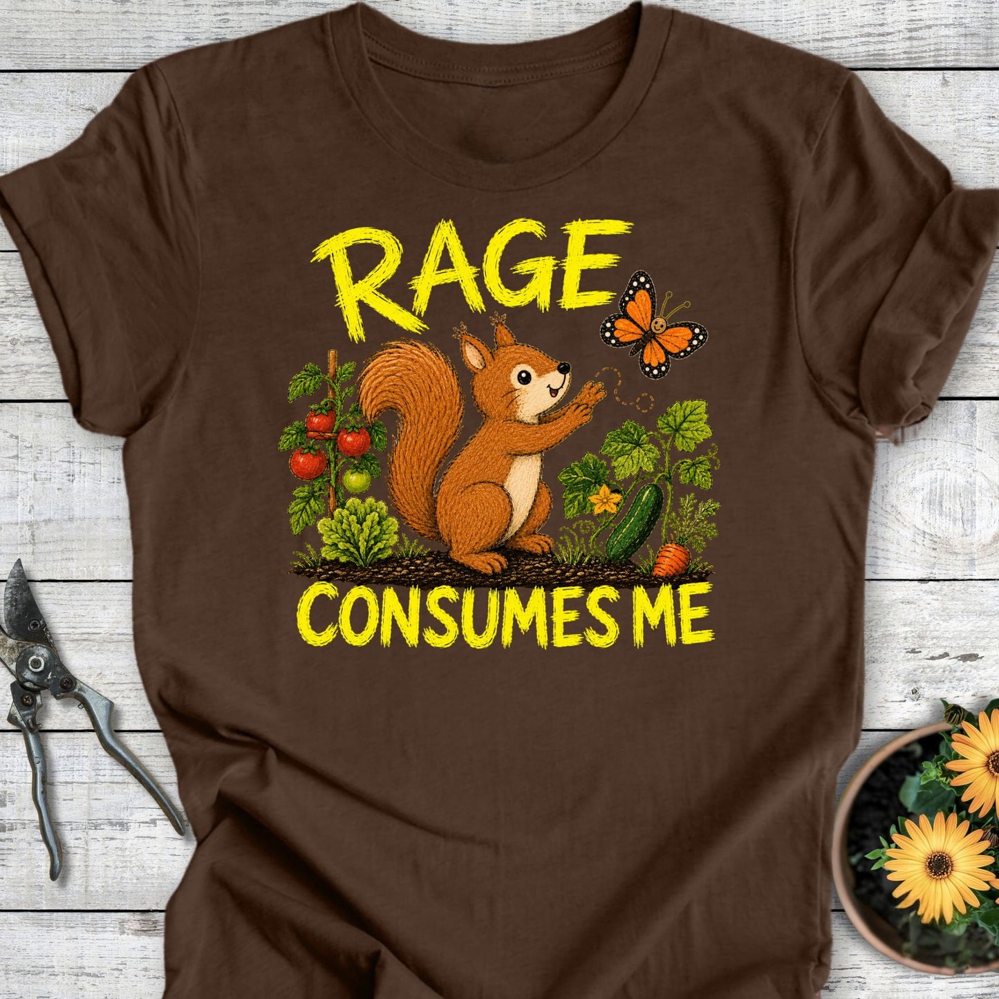 Printify T-Shirt Heather Brown / S Rage T-Shirt