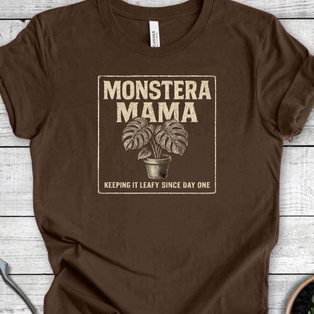 Printify T-Shirt Heather Brown / S The Monstera Mama T-Shirt