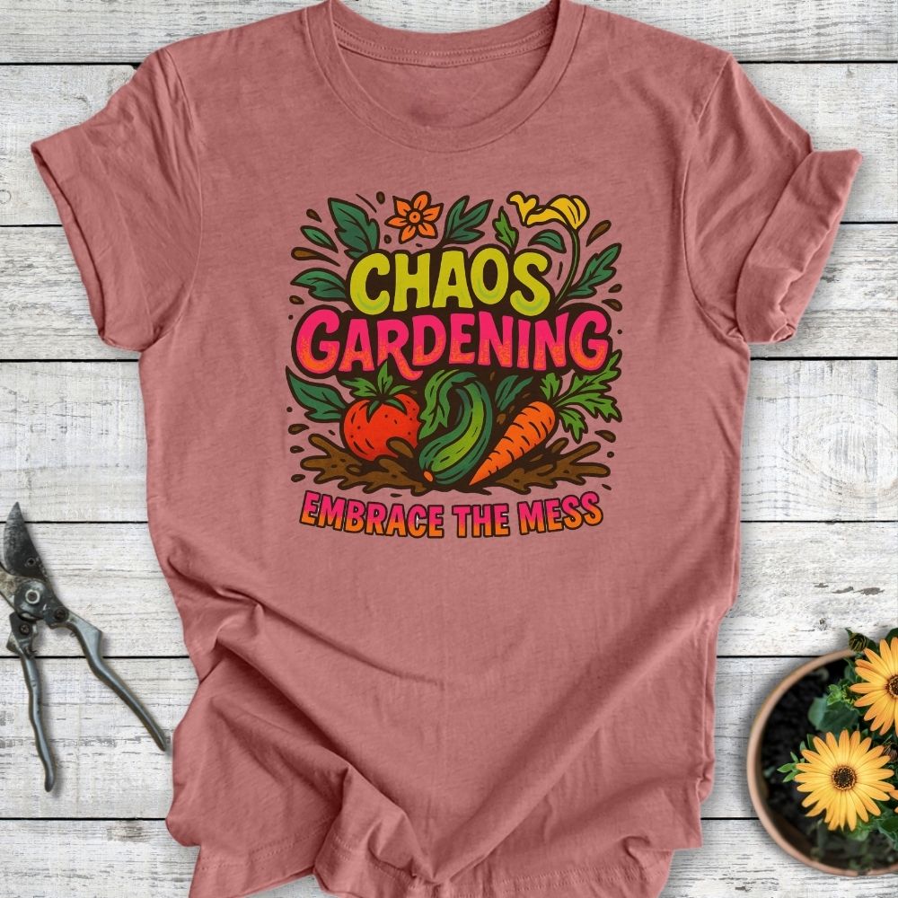Printify T-Shirt Heather Mauve / S Chaos Gardening