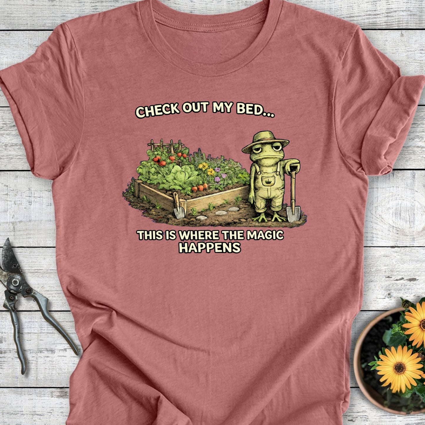 Printify T-Shirt Heather Mauve / S Check Out My Bed T-Shirt