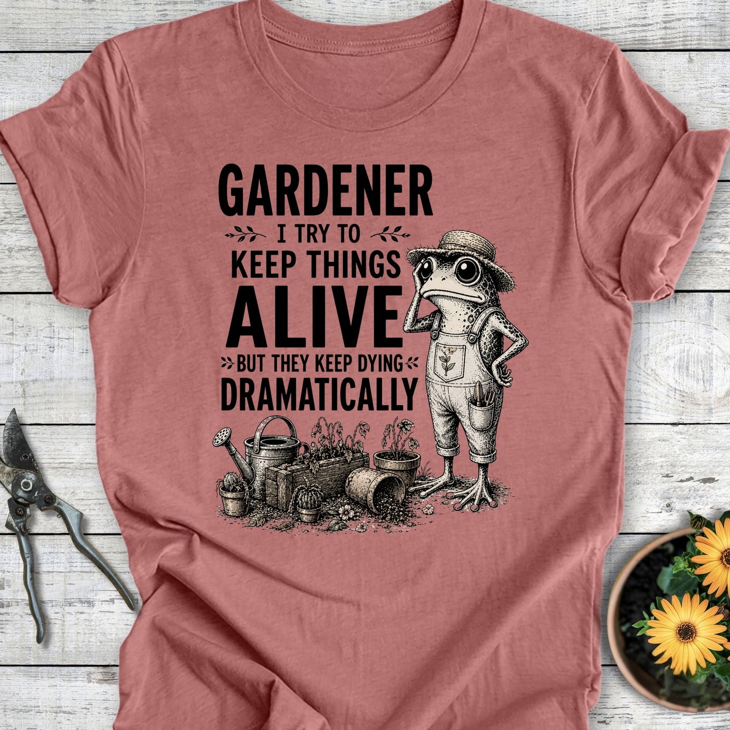 Printify T-Shirt Heather Mauve / S I Try Gardener T-Shirt