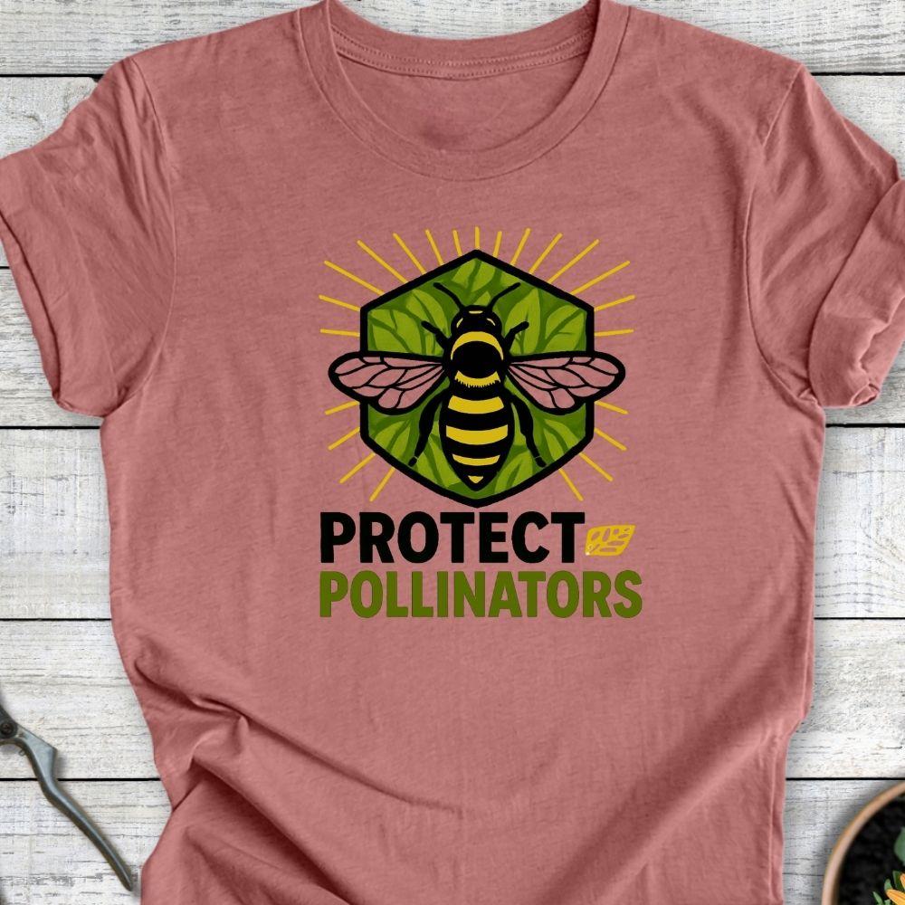 Printify T-Shirt Heather Mauve / S Protect the Pollinators