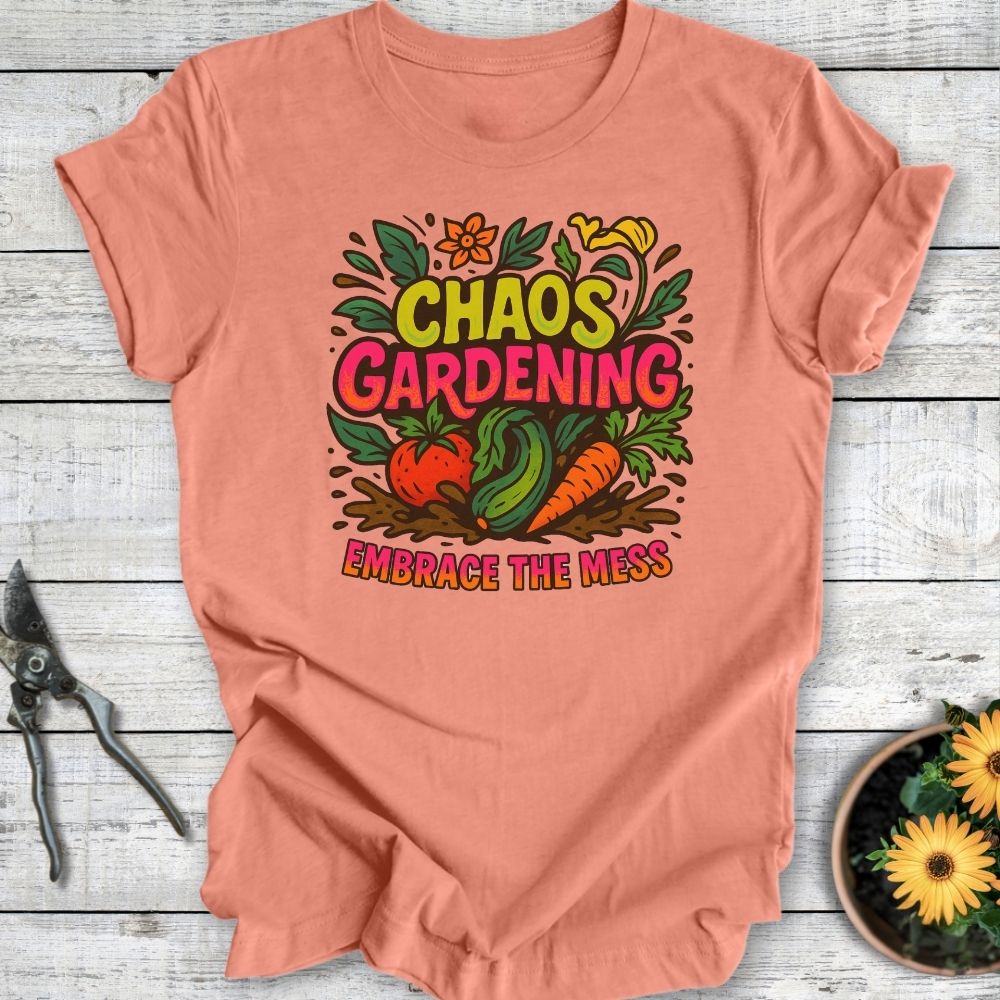 Printify T-Shirt Heather Sunset / S Chaos Gardening