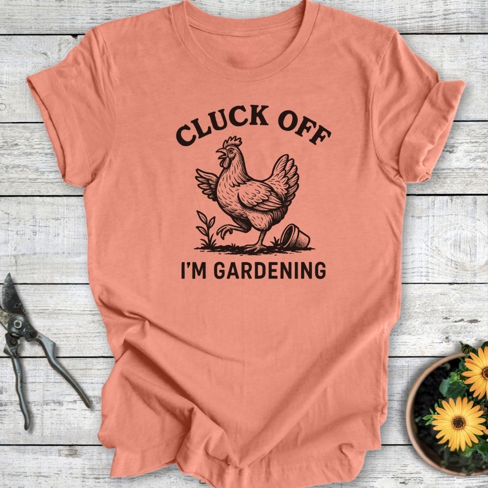 Printify T-Shirt Heather Sunset / S Cluck Off