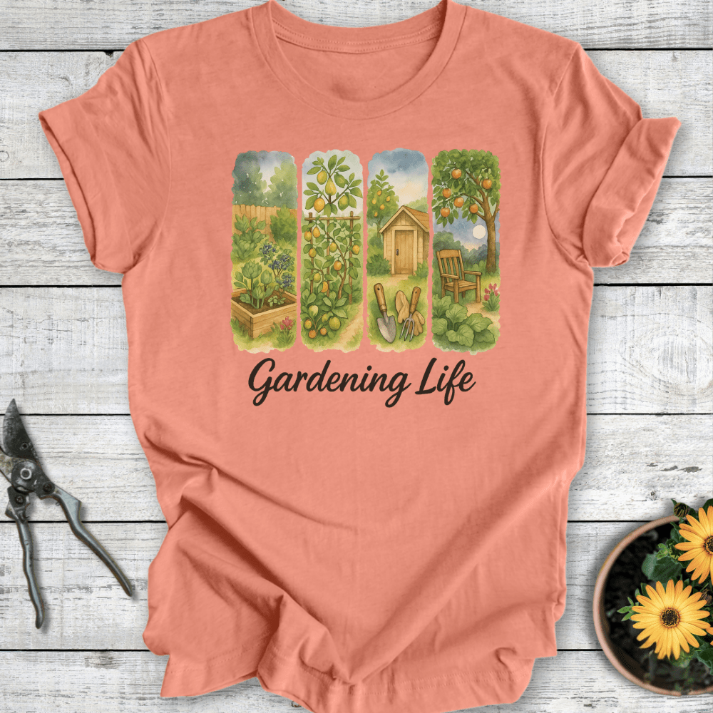 Printify T-Shirt Heather Sunset / S Gardening Life