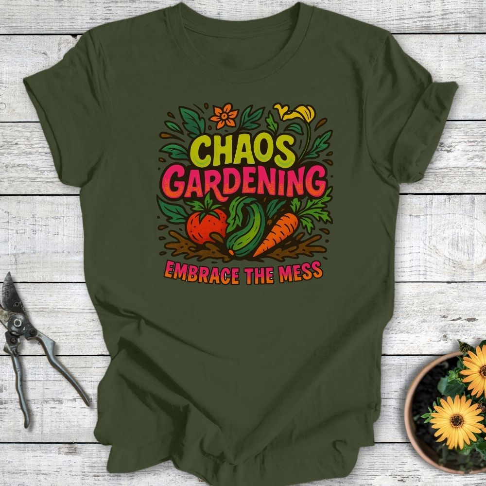 Printify T-Shirt Military Green / S Chaos Gardening