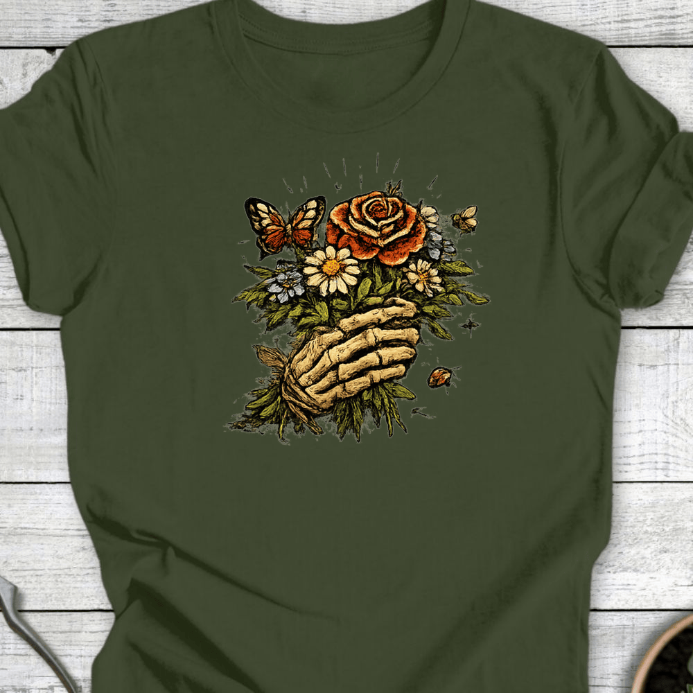 Printify T-Shirt Military Green / S Hands of the Garden T-Shirt