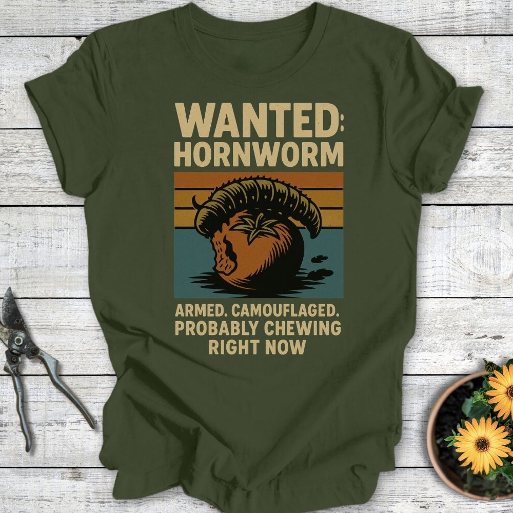 Printify T-Shirt Military Green / S Wanted: Hornworm