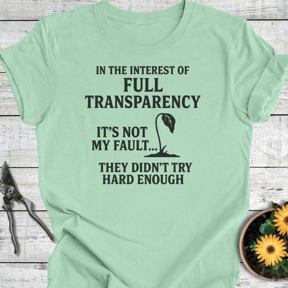 Printify T-Shirt Mint / S Full Transparency