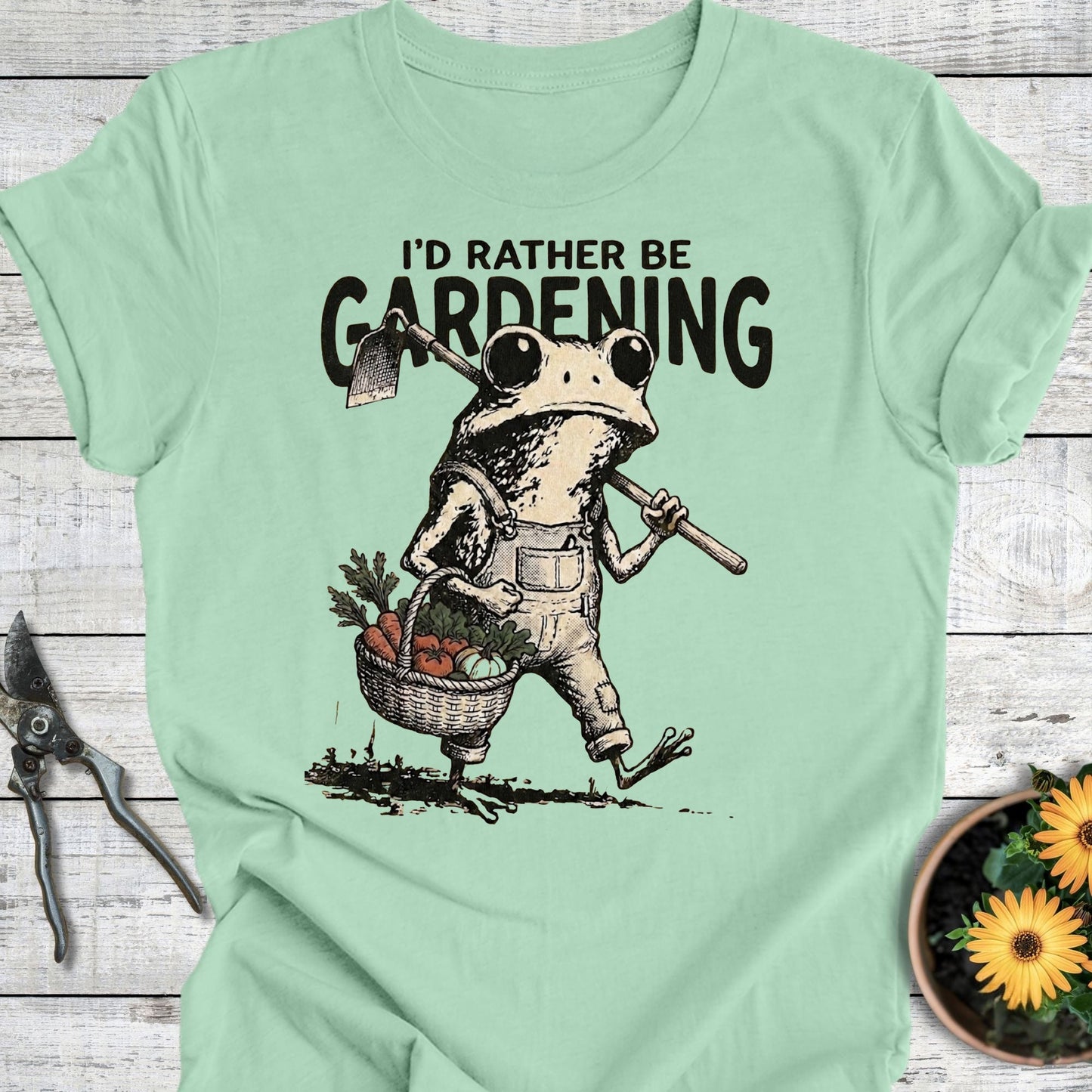 Printify T-Shirt Mint / S I'd Rather Be Gardening T-Shirt