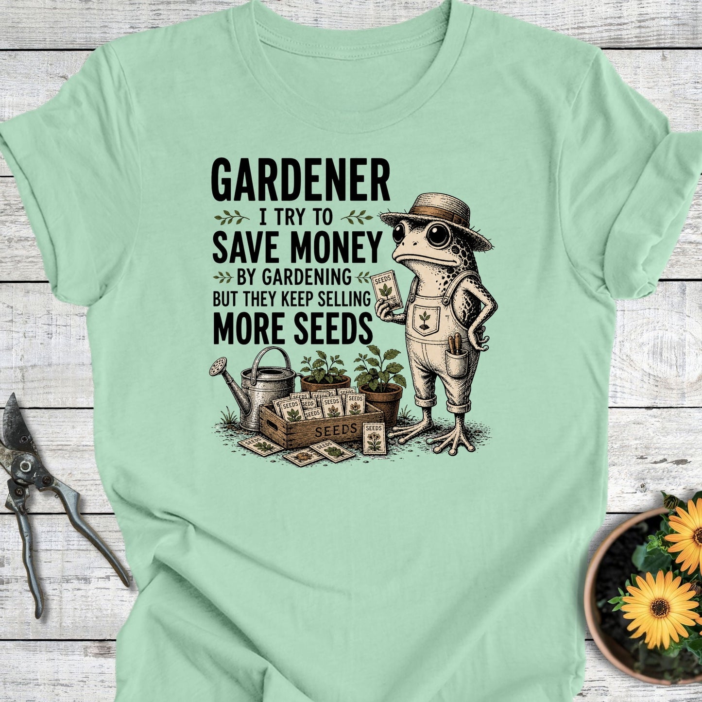 Printify T-Shirt Mint / S I Try Gardener II T-Shirt