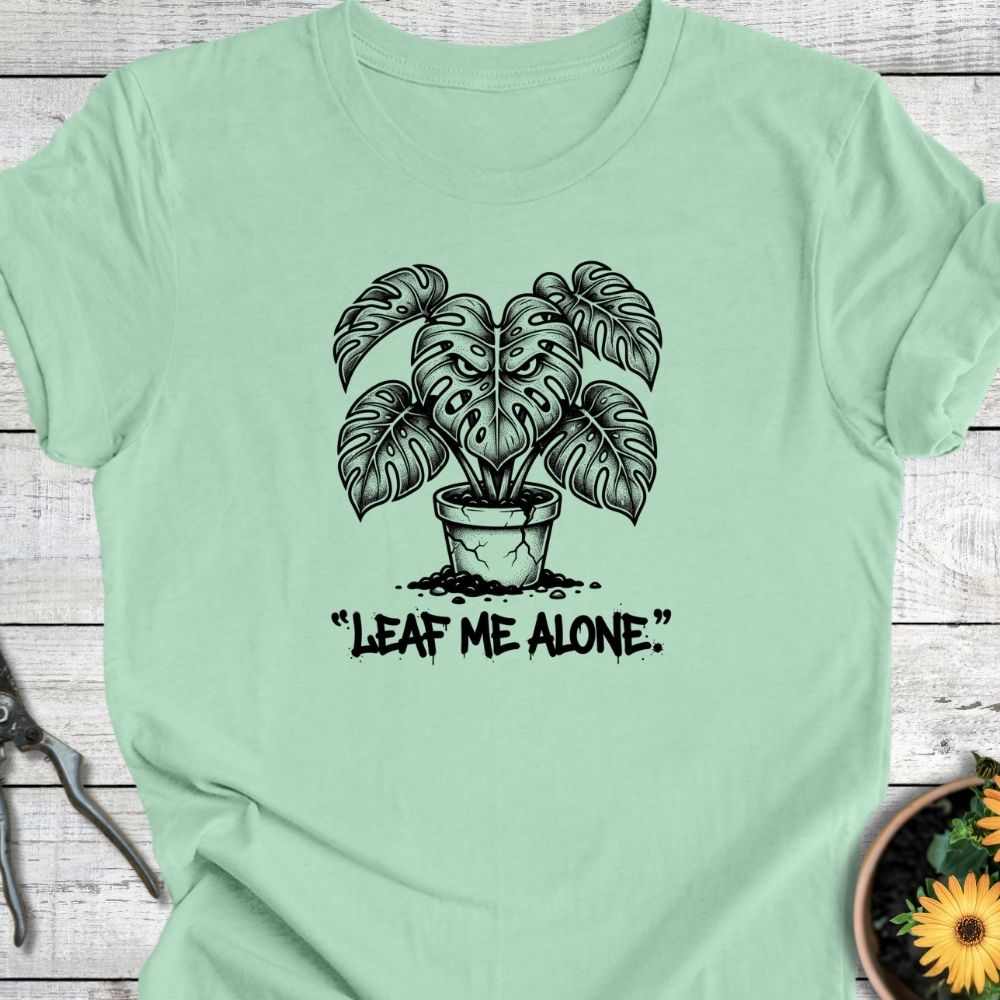 Printify T-Shirt Mint / S Leaf Me Alone T-Shirt