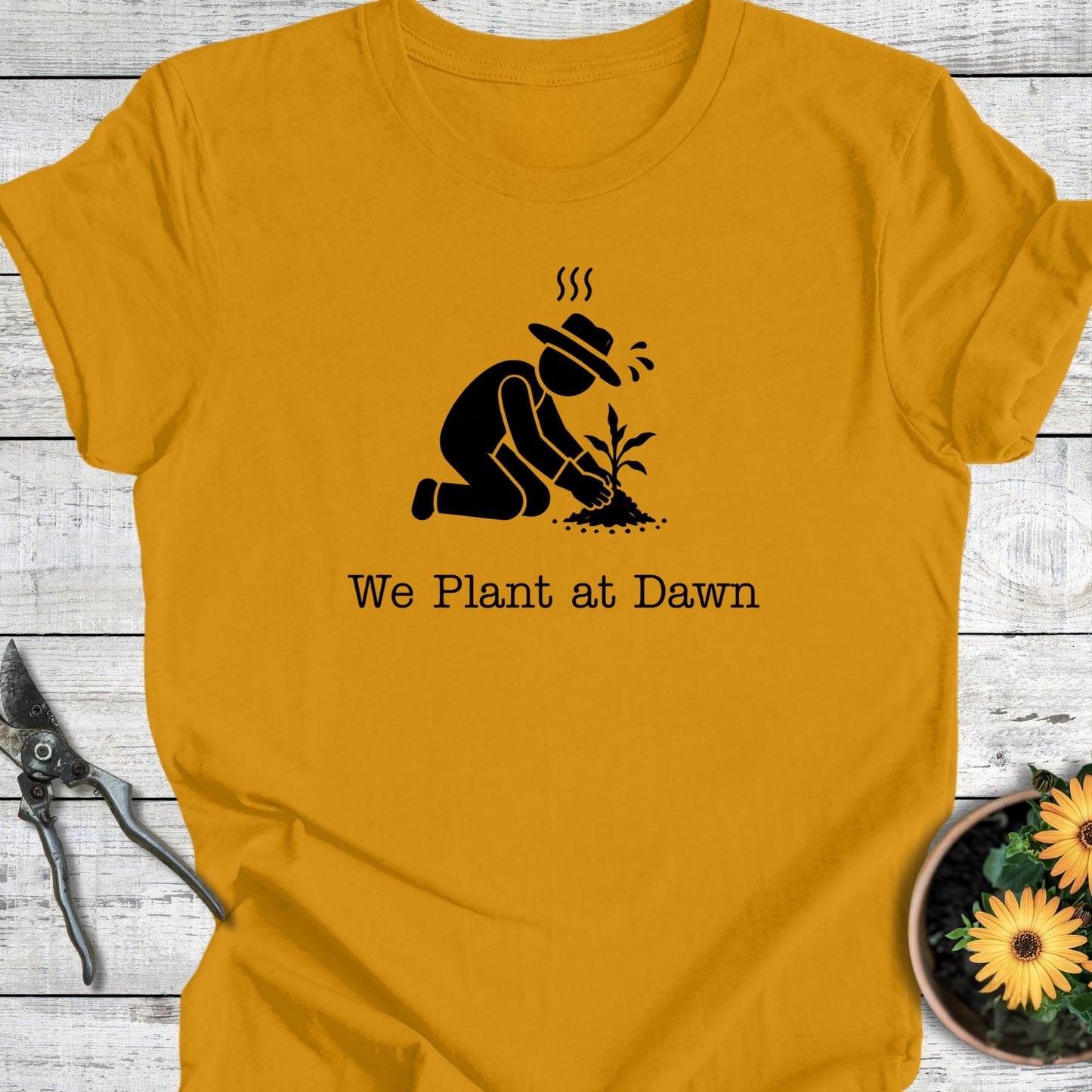 Printify T-Shirt Mustard / S Plant at Dawn IV T-Shirt