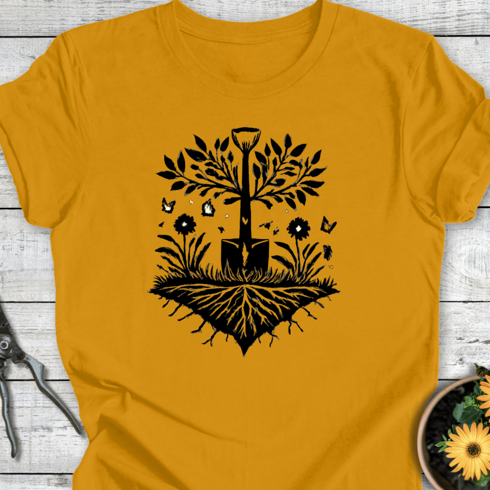 Printify T-Shirt Mustard / S Rooted in Growth