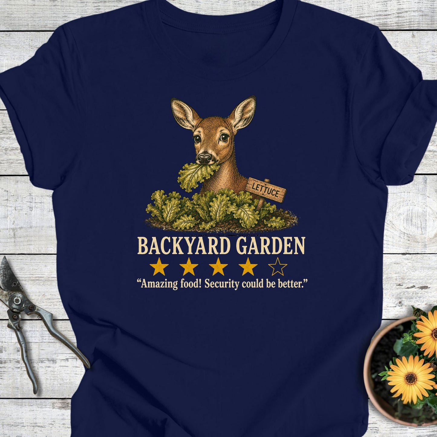 Printify T-Shirt Navy / S Backyard Garden T-Shirt
