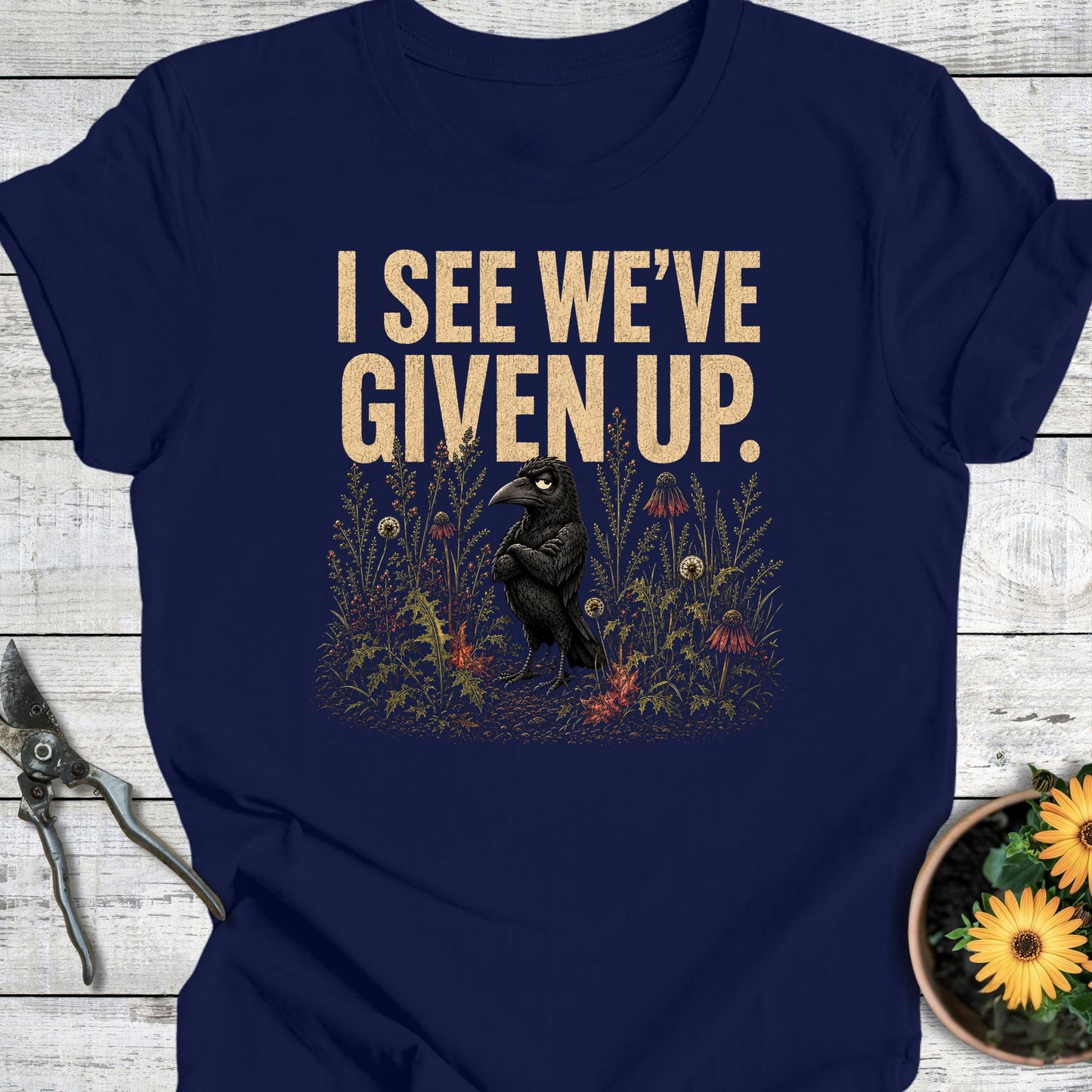 Printify T-Shirt Navy / S Given Up T-Shirt