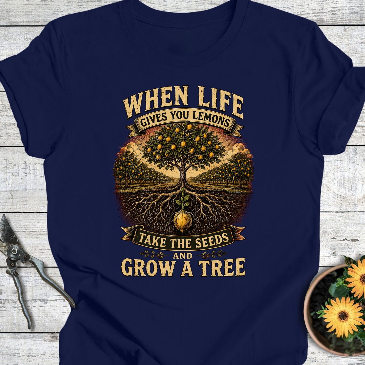Printify T-Shirt Navy / S Grow a Tree T-Shirt