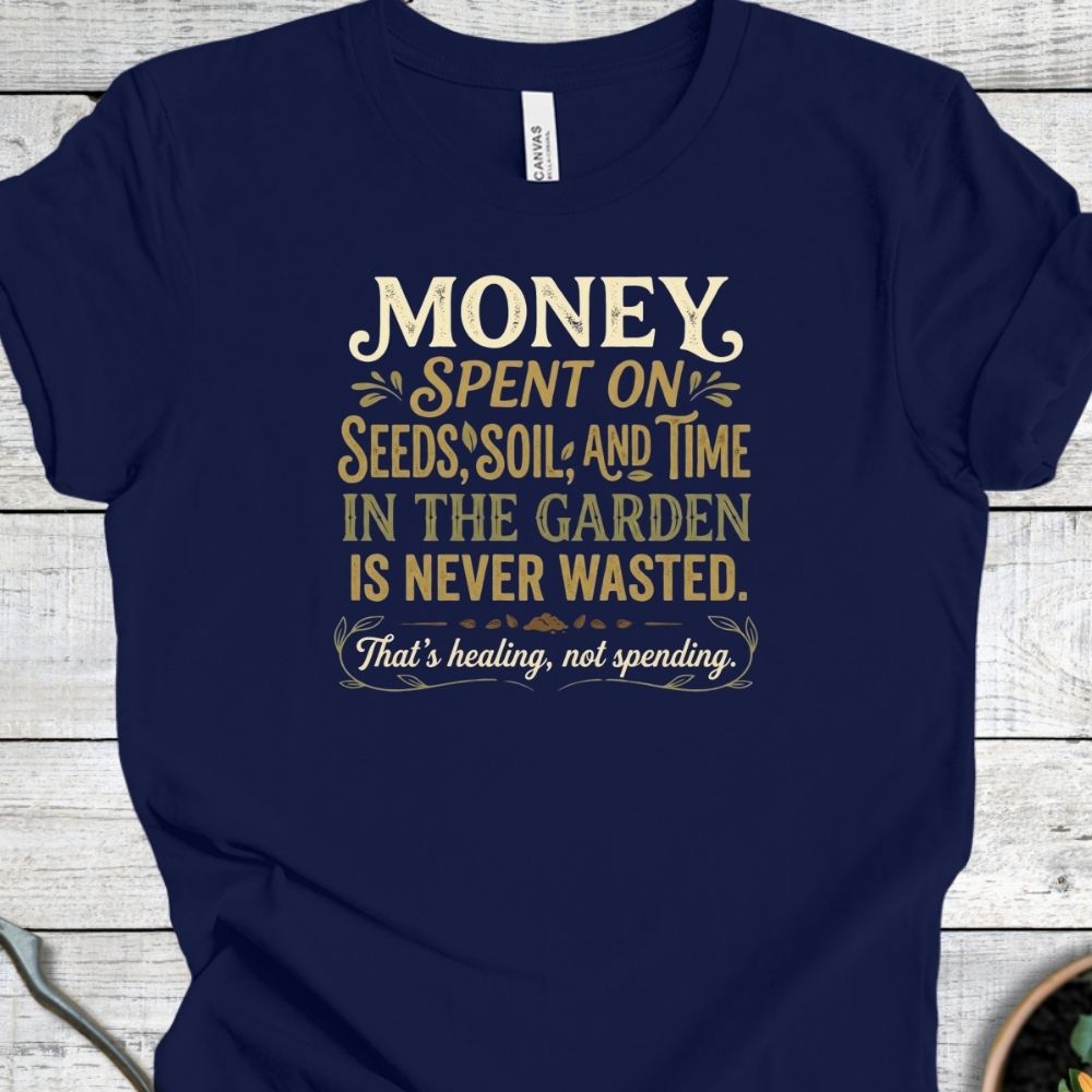 Printify T-Shirt Navy / S Healing Garden T-Shirt