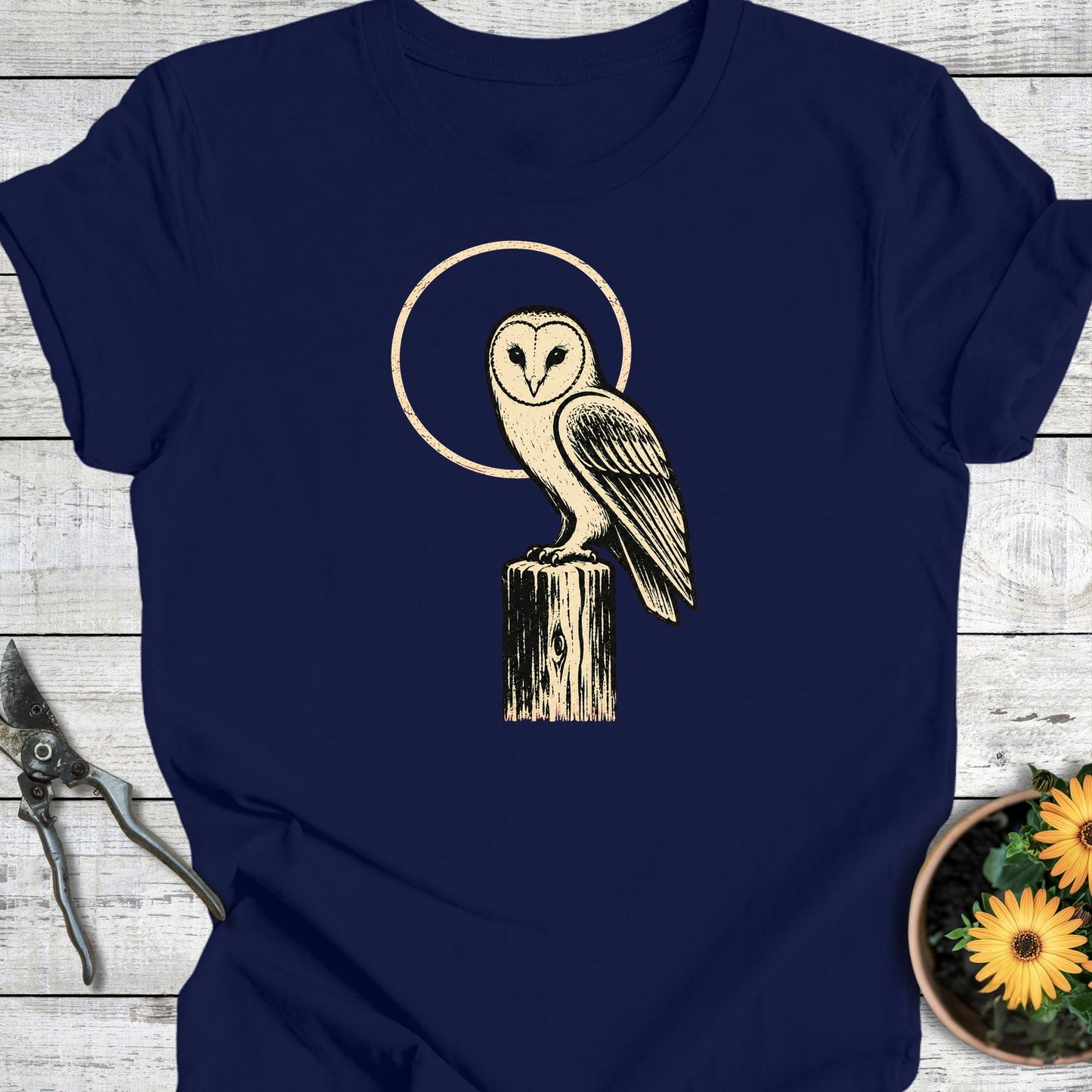 Printify T-Shirt Navy / S Moonlit Watch T-Shirt