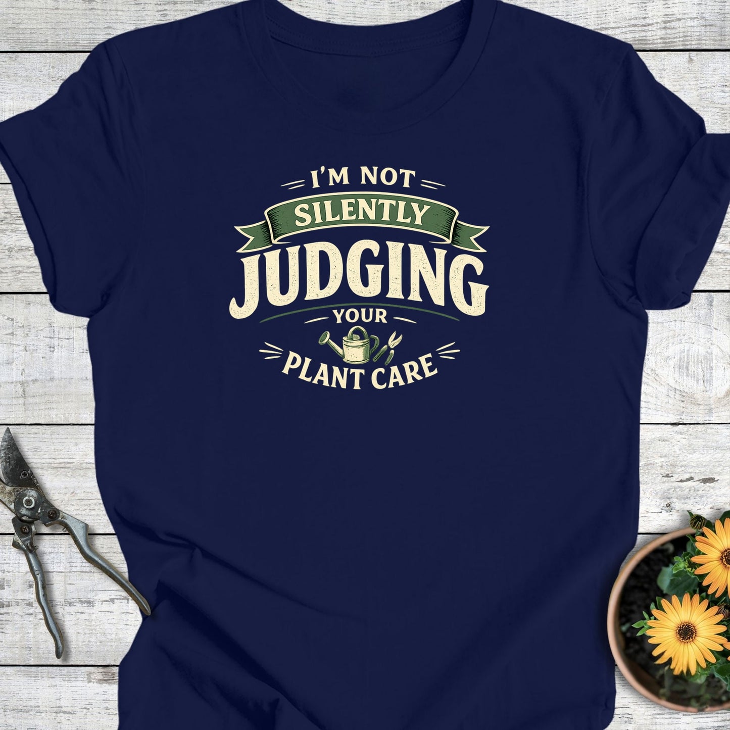 Printify T-Shirt Navy / S Not Silently Judging T-Shirt