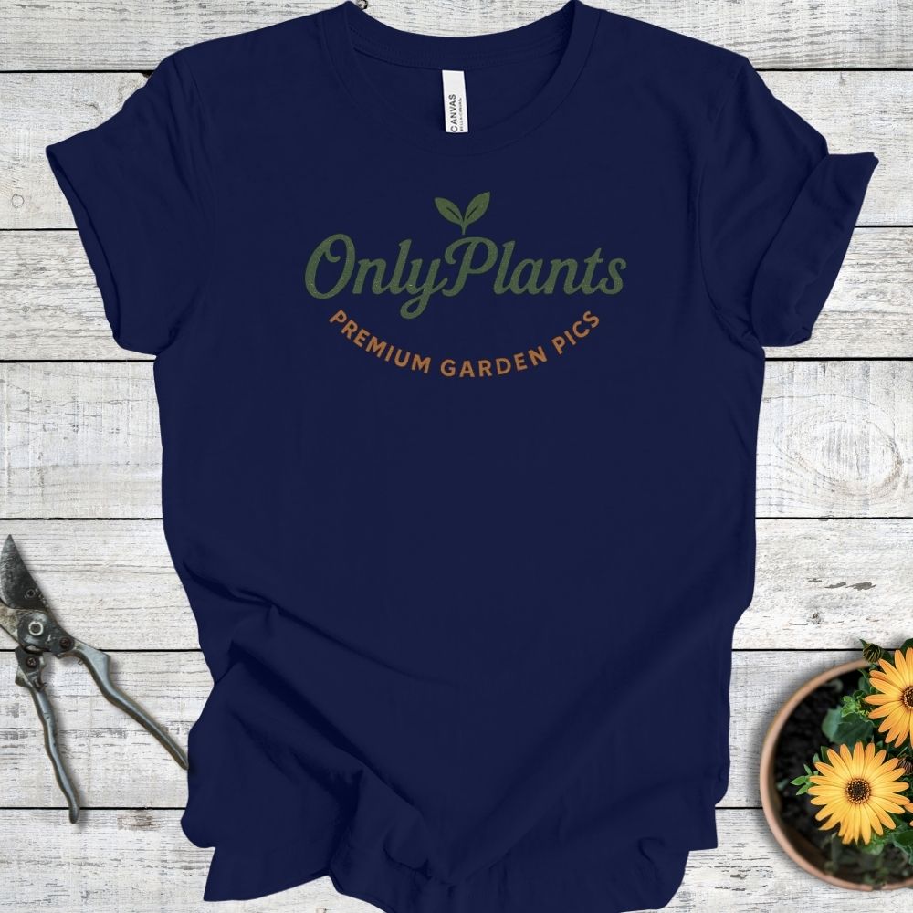 Printify T-Shirt Navy / S Only Plants
