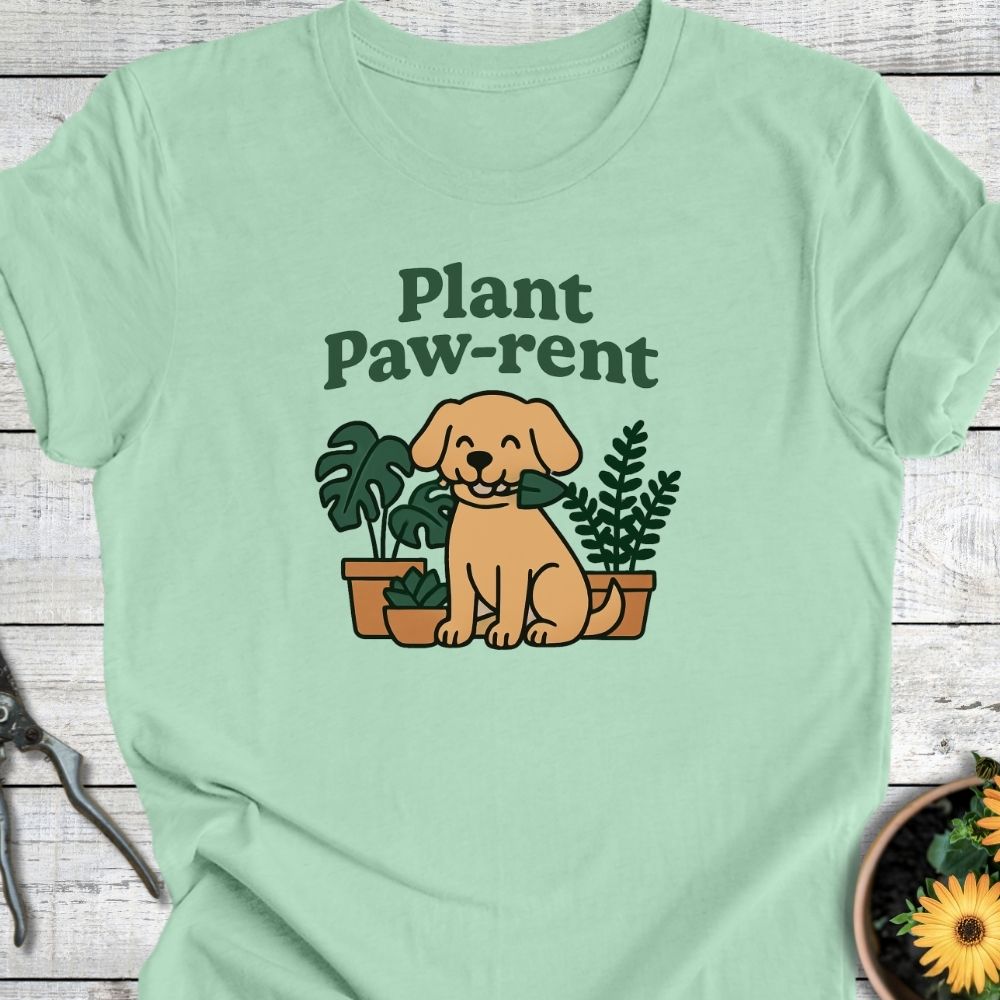 Printify T-Shirt Plant Paw Rent (Dog Edition)