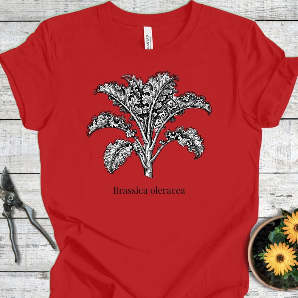 Printify T-Shirt Red / S Brassica Oleracea T-Shirt