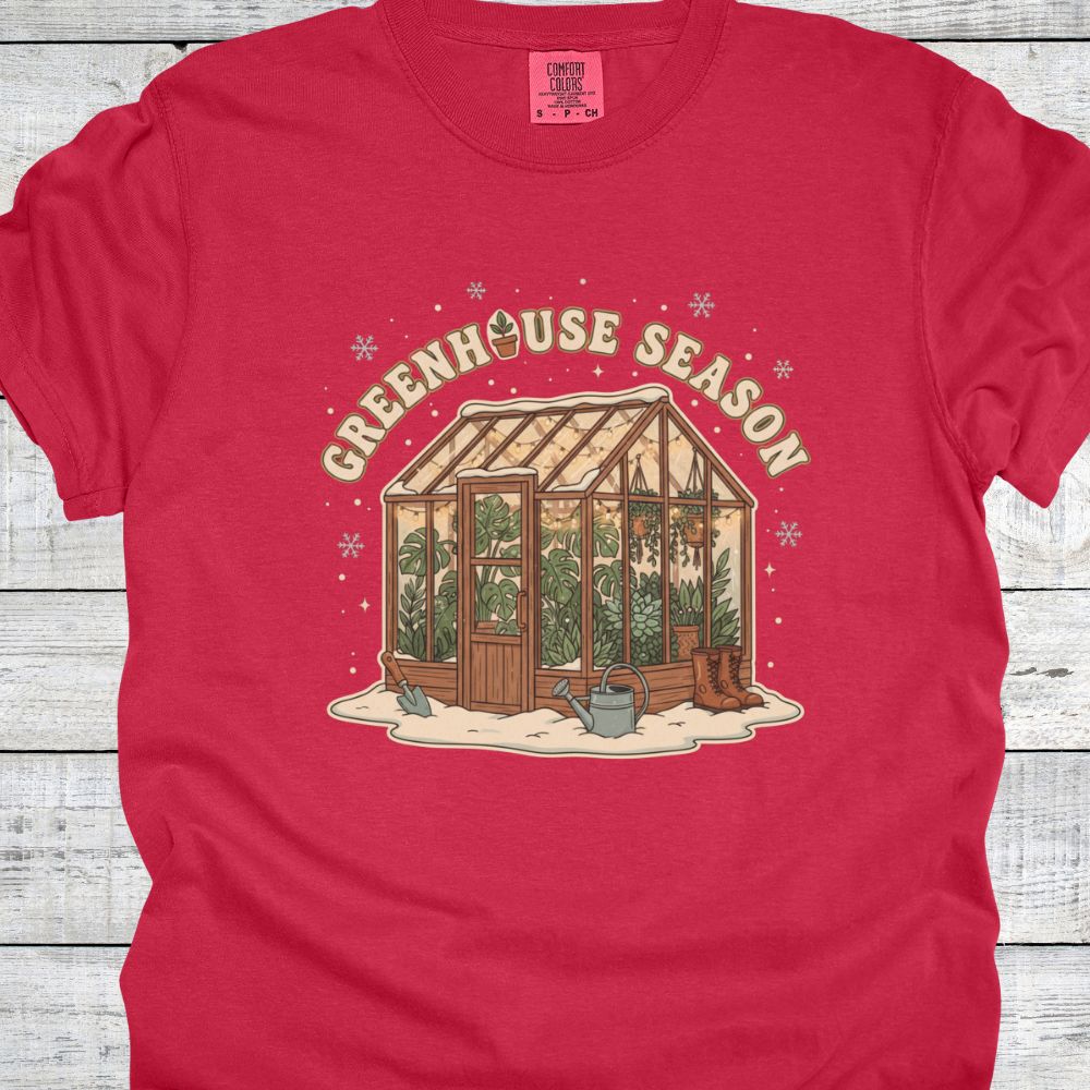 Printify T-Shirt Red / S Greenhouse Season T-Shirt