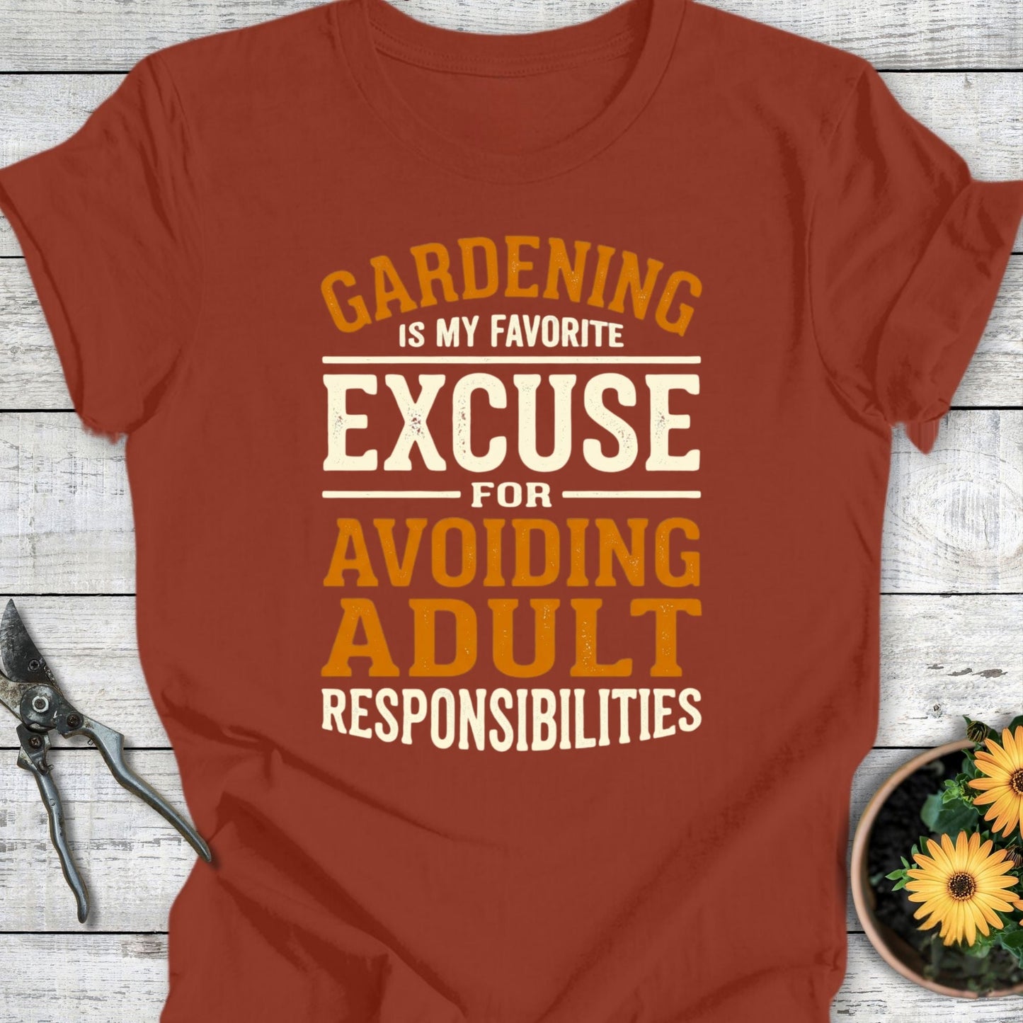 Printify T-Shirt Rust / S Favorite Excuse T-Shirt